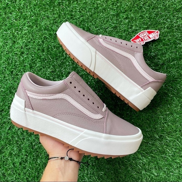 Vans Shoes - Vans Old Skool Stacked Tumbled Leather